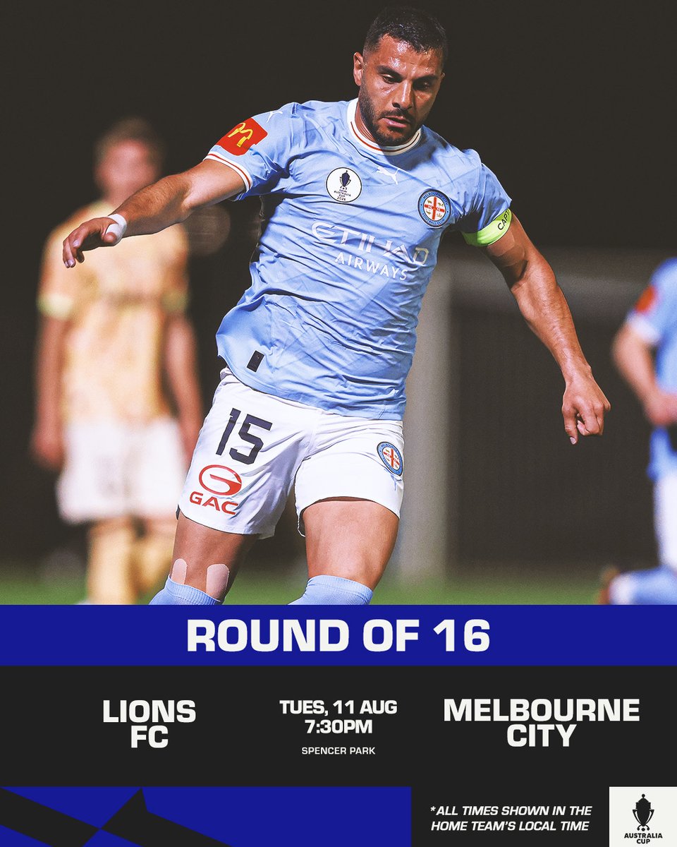 aleaguemen's tweet photo. A spot in the quarter-finals of the Australia Cup is on the line 💪

Melbourne City and Macarthur Bulls will represent the Isuzu UTE A-League as they take to the pitch in their round of 16 fixtures tonight 🗓️ https://t.co/1kGt5WLaT1