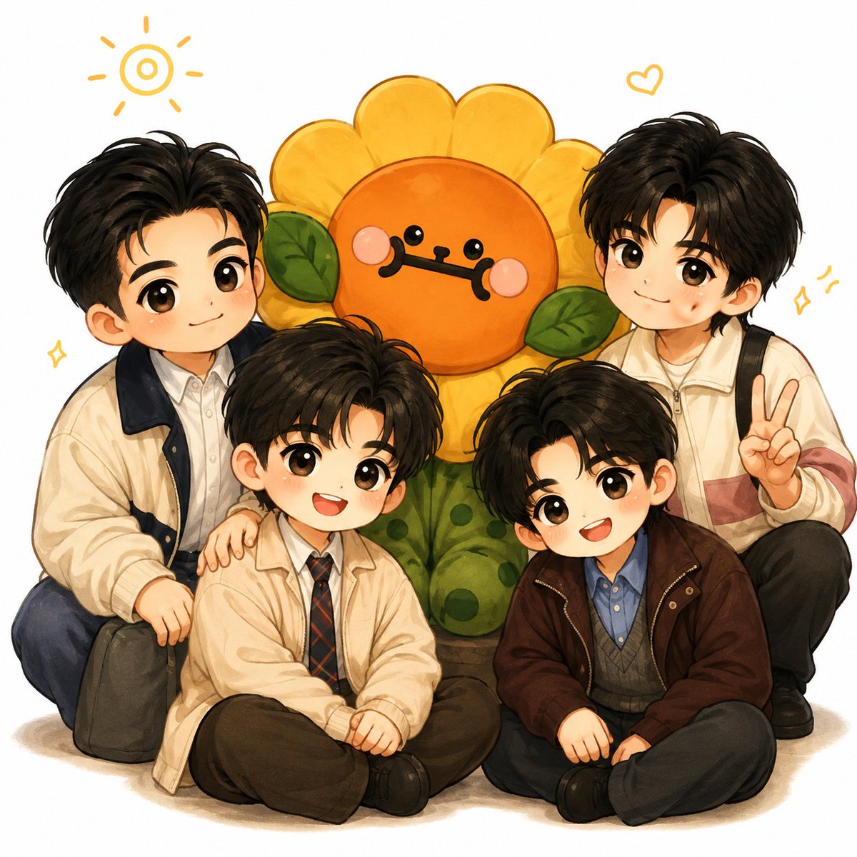 Neya_now's tweet photo. Sunflower family🌻💛 @ChenRcj @dunknatachai @jaidee__GMMTV @aston_lv @almondsleepp https://t.co/Y9lzUXsCsv