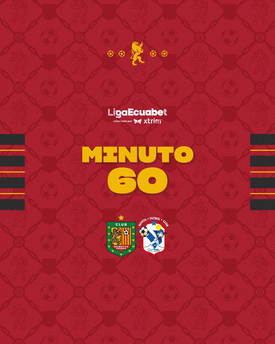 DCuencaOficial's tweet photo. ⏱️ 60’ en juego

#DCuenca 1 🆚 1 #Manta 
#Fecha24
#LigaEcuabetConectadaPorXtrim
#VamosCUENCA 🔴⚫️ https://t.co/4vWqmxgpU8