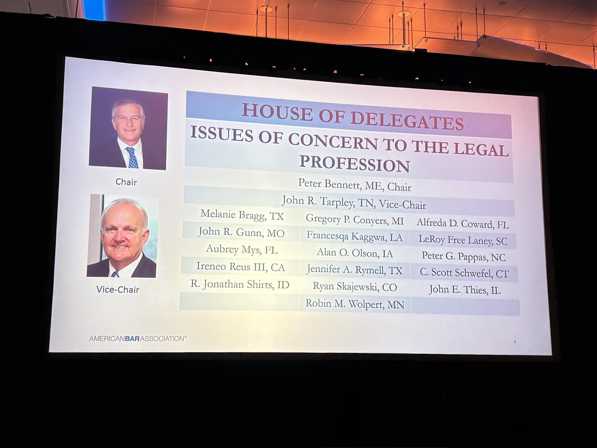 scottschwef's tweet photo. Wrapped up my final ABA House of Delegates meeting this week. My final term is officially over. It’s been a privilege serving on the House these past few years, and Chicago felt like the right city to close it out in. @ABAhod @ABAesq https://t.co/8cc0oGAIH7