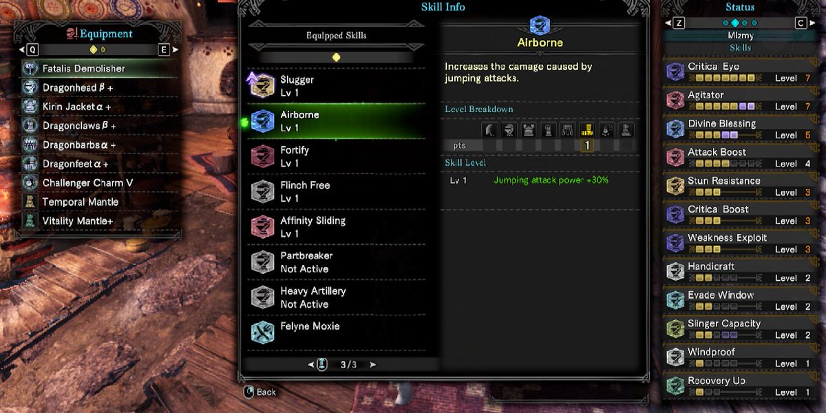 Mizmy_'s tweet photo. Finished my Agitator charm!

I'm pretty happy with my build now but I desperately need better decorations. A lot of my decoration slots are not being used very well because I want Divine Blessing while I learn fights but I have nothing good to pair it with on level 4 decorations https://t.co/1AiWGf02JD