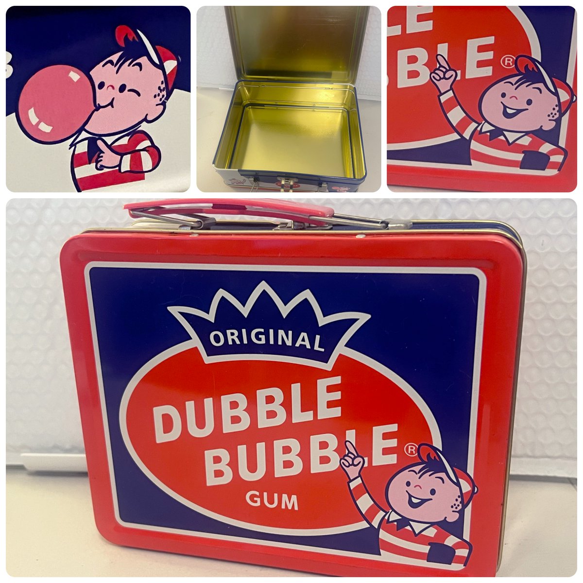 TeriE's tweet photo. VINTAGE #OriginalDubbleBubble Gum Metal #Lunchbox Collectible #TinBox Lunch Box 90s
https://t.co/2nZNWXqdER
#vintage90s #dubblebubble #bubblegum #advertisingcollectibles #adpromo #storagetin #collectibletins #collectiblelunchbox #metallunchbox #collectibles #collectiblesforsale https://t.co/Rhrl6wFLAM