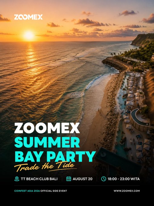 ZoomexID's tweet photo. 🌅 Bali. Sunset. Beach party.
Ini dia sedikit sneak peek venue Zoomex Summer Bay Party di TT Beach Club. 🌴🌊

Bayangkan pool, palm trees, ocean view, dan golden hour yang siap menemani malam bersama para trader, builders, dan visionaries. ✨

📅 20 Agustus | 18.00–23.00 WITA
📍 TT Beach Club, Bali

👉 Daftar Sekarang: 
https://t.co/PYlPpN1bpe