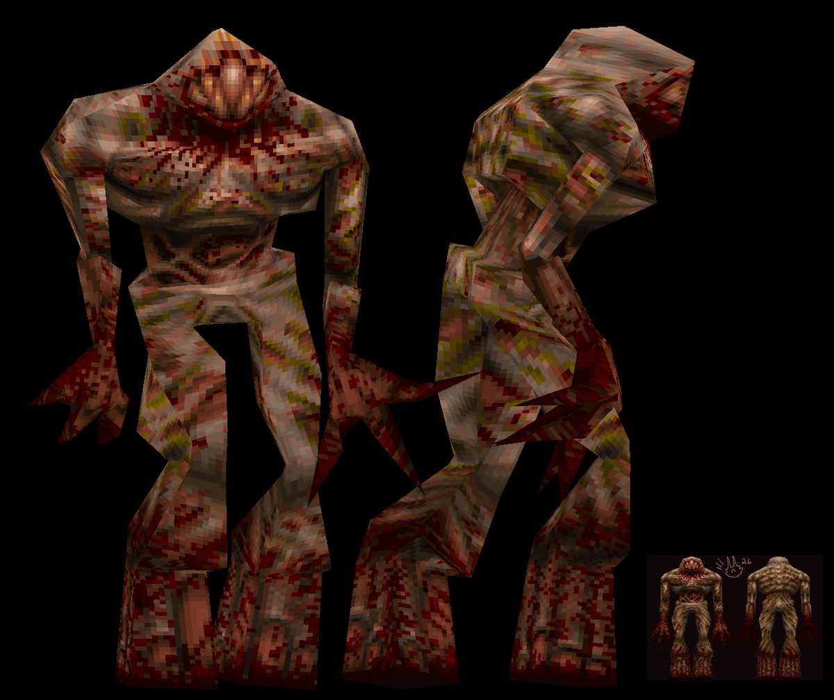 sereckyy's tweet photo. created a #lowpoly remake of #quake's concept art shambler https://t.co/TnPKBAYsIQ