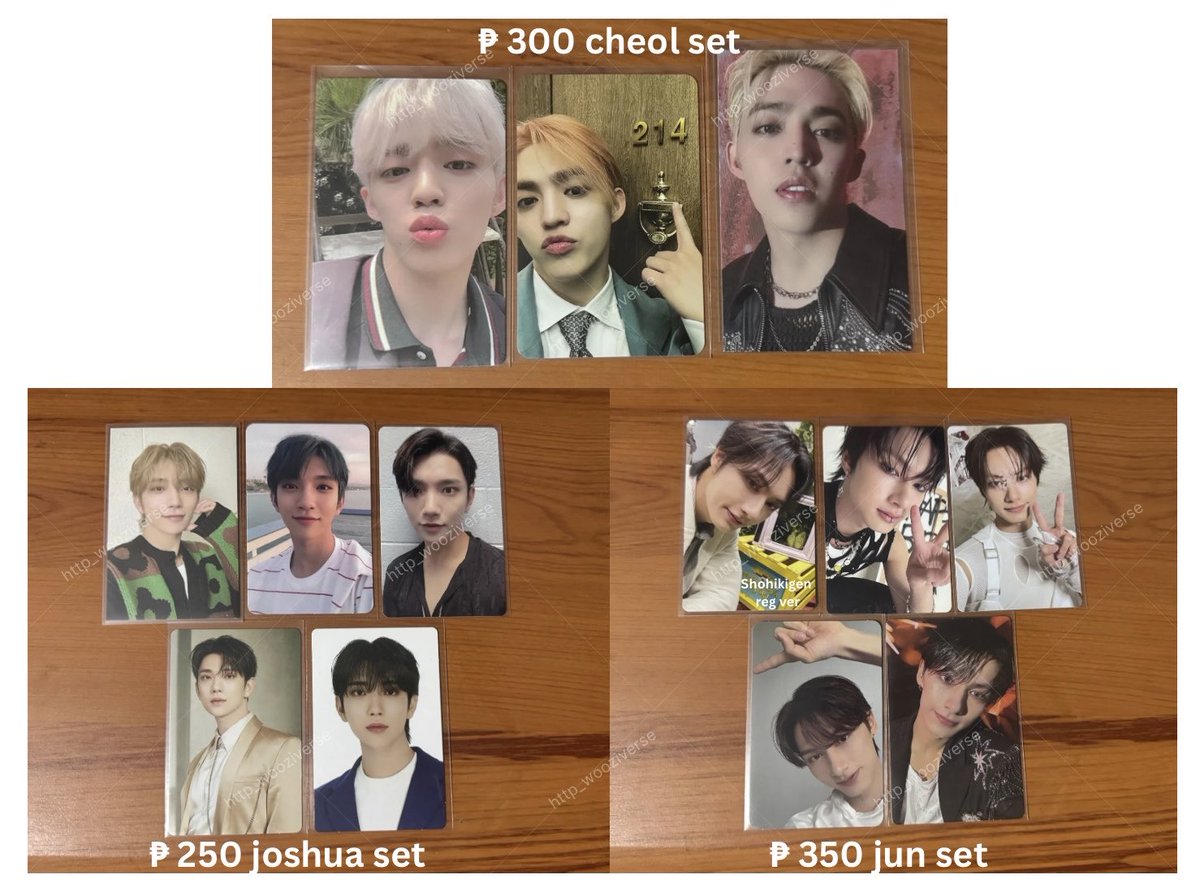 http_wooziverse's tweet photo. WTS LFB SVT Photocards

₱ on pic
Sold as set (per member)
Maknae line can tingi (₱50 each if no price TC ₱20 ea)
x sensi, impatient
₱1k+ can dop for 1 mo w 20% nrdp
j&amp;t / SDD
Gotyme/ Gcash

scoups joshua jun hoshi wonwoo woozi dk dokyeom mingyu the8 seungkwan vernon dino https://t.co/D6NSCJVOqZ