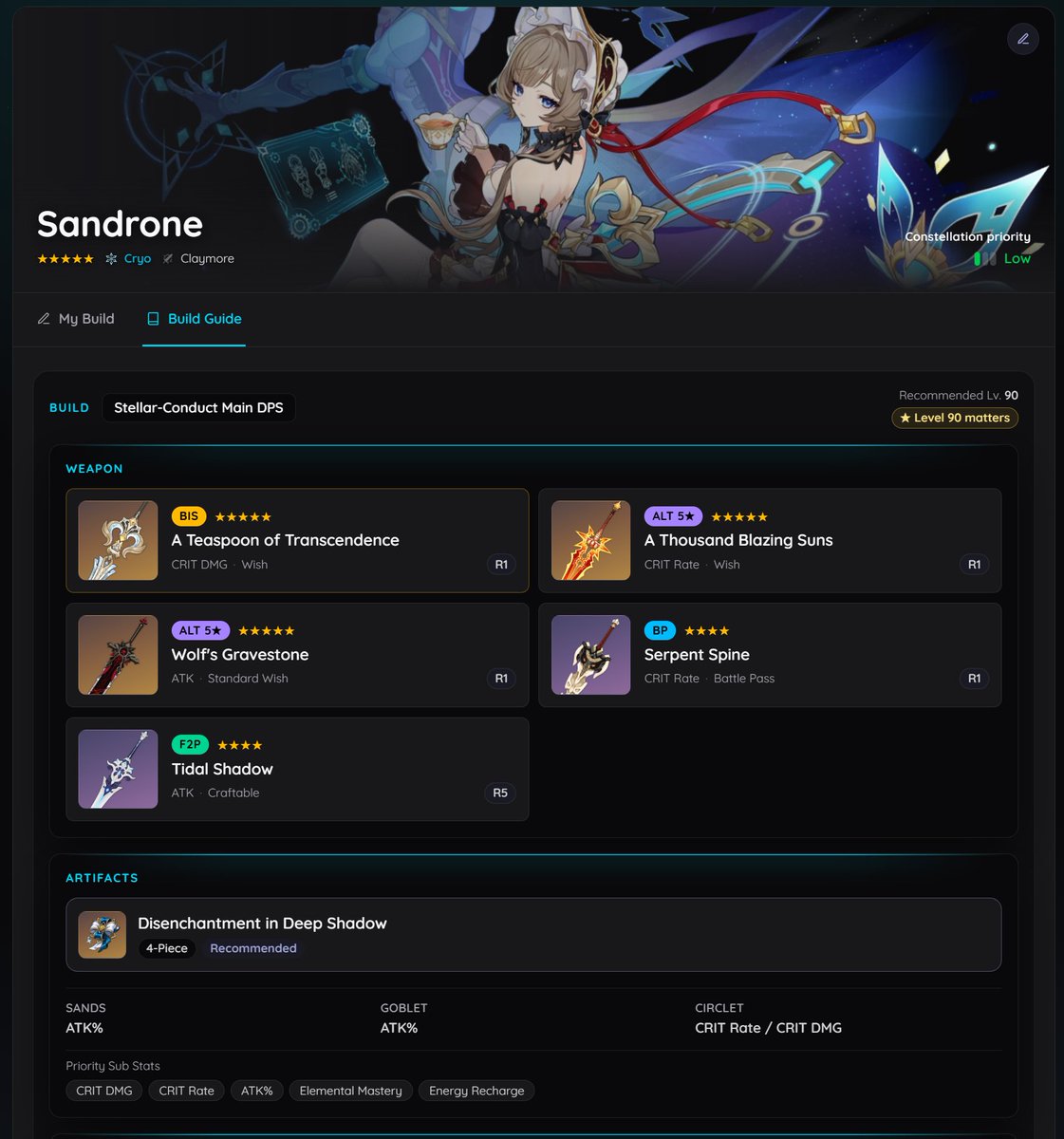 Doro44's tweet photo. I’ve been working on something for a while now and it’s finally almost ready 🙂

I wanted a website that helped new or casual Genshin players learn to build characters simple and easy and letting you track your builds too.

So… I made it.

My Genshin Tracker launches THIS FRIDAY.

Pre-register here: https://t.co/fqZYlVhlxj