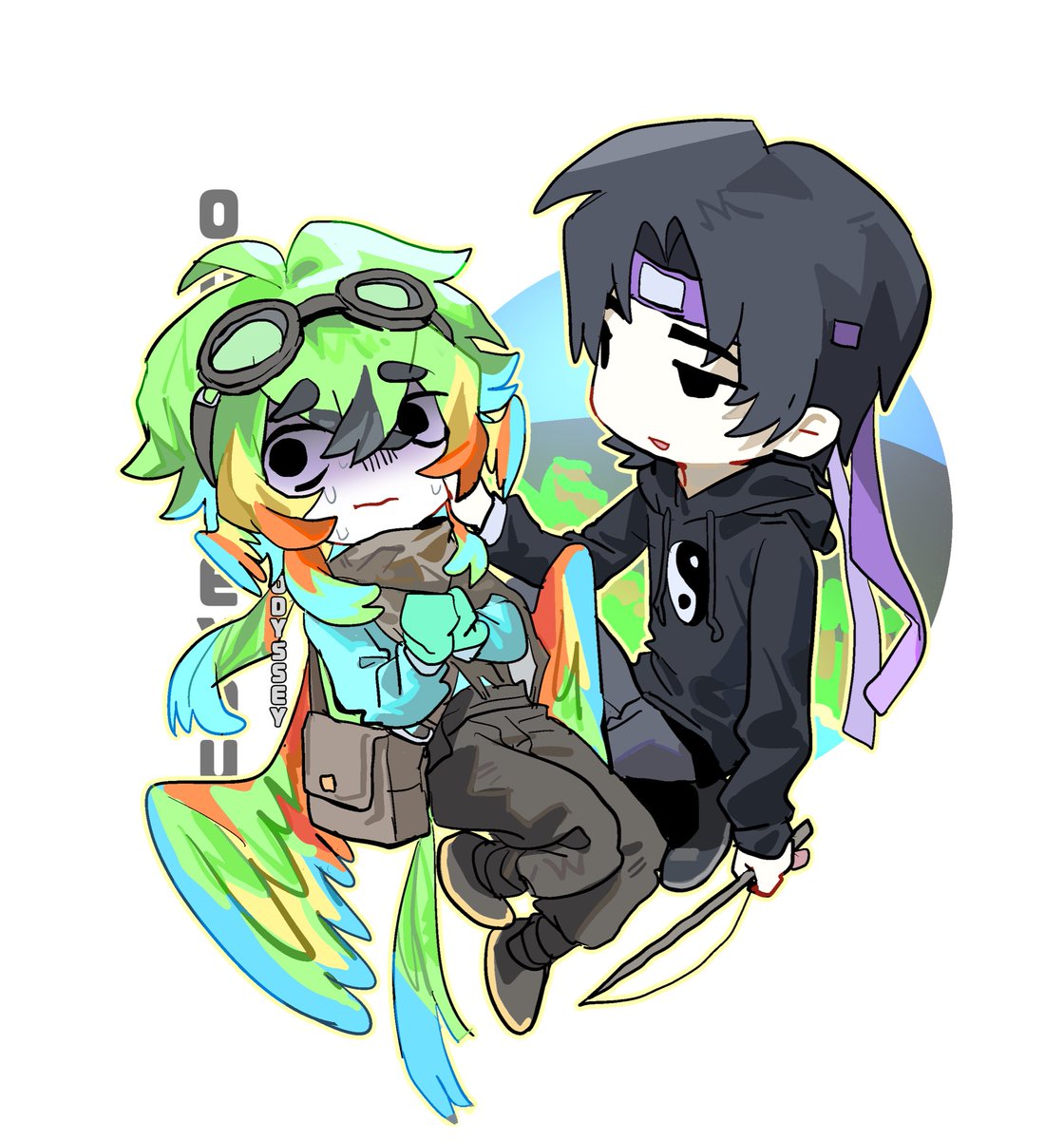 192114cm4's tweet photo. #odysseyduo #wifiesfanart #parrotx2fanart #unstableuniverse https://t.co/b9ICQbAkfZ