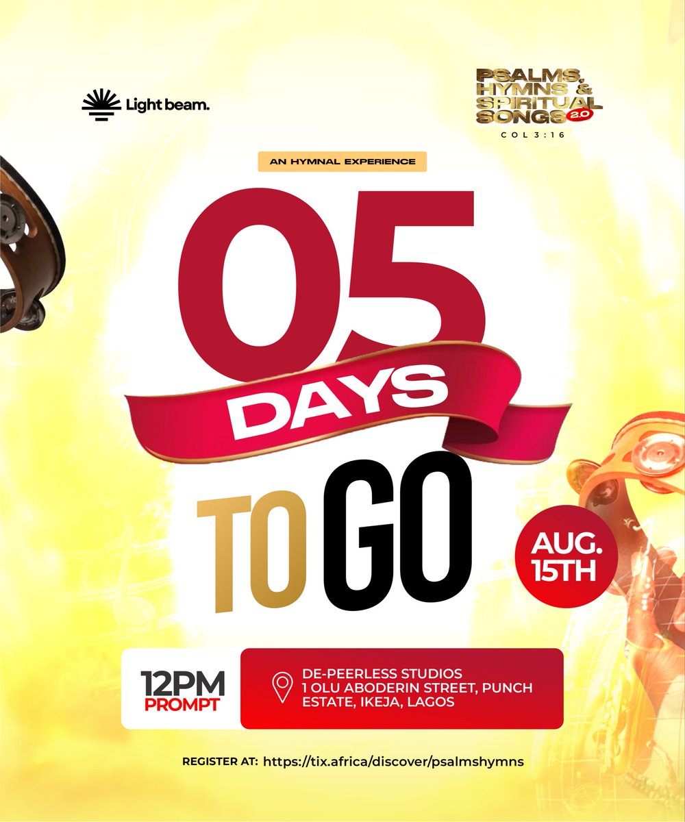 lightbeamglobal's tweet photo. 5 days to go 🔥🔥

If you haven’t registered, here’s the link: 
https://t.co/chydfoE1dy…
If you’ve registered before now, please check your email. https://t.co/vZf3bhflBV