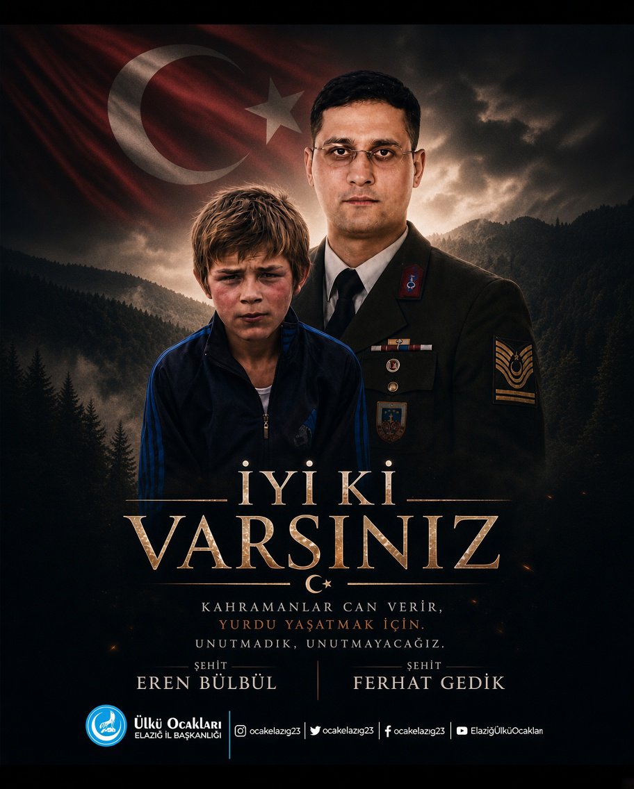 BaskilOcak's tweet photo. 11 Ağustos 2017’de Trabzon’un Maçka ilçesinde PKK’lı hain teröristler tarafından şehit edilen Eren Bülbül ve Astsubayımız Ferhat Gedik’i rahmet ve minnetle anıyoruz. 🇹🇷 https://t.co/BC4JyG3Cz2