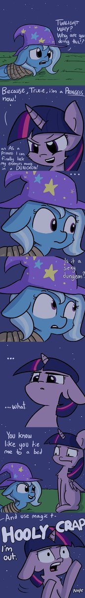 HollowSmirk's tweet photo. Come on, Twi, you know you're interested.
#mlp #TwilightSparkle #Trixie #mylittlepony
(๐จ: tjpones) https://t.co/KqwAKCg2On