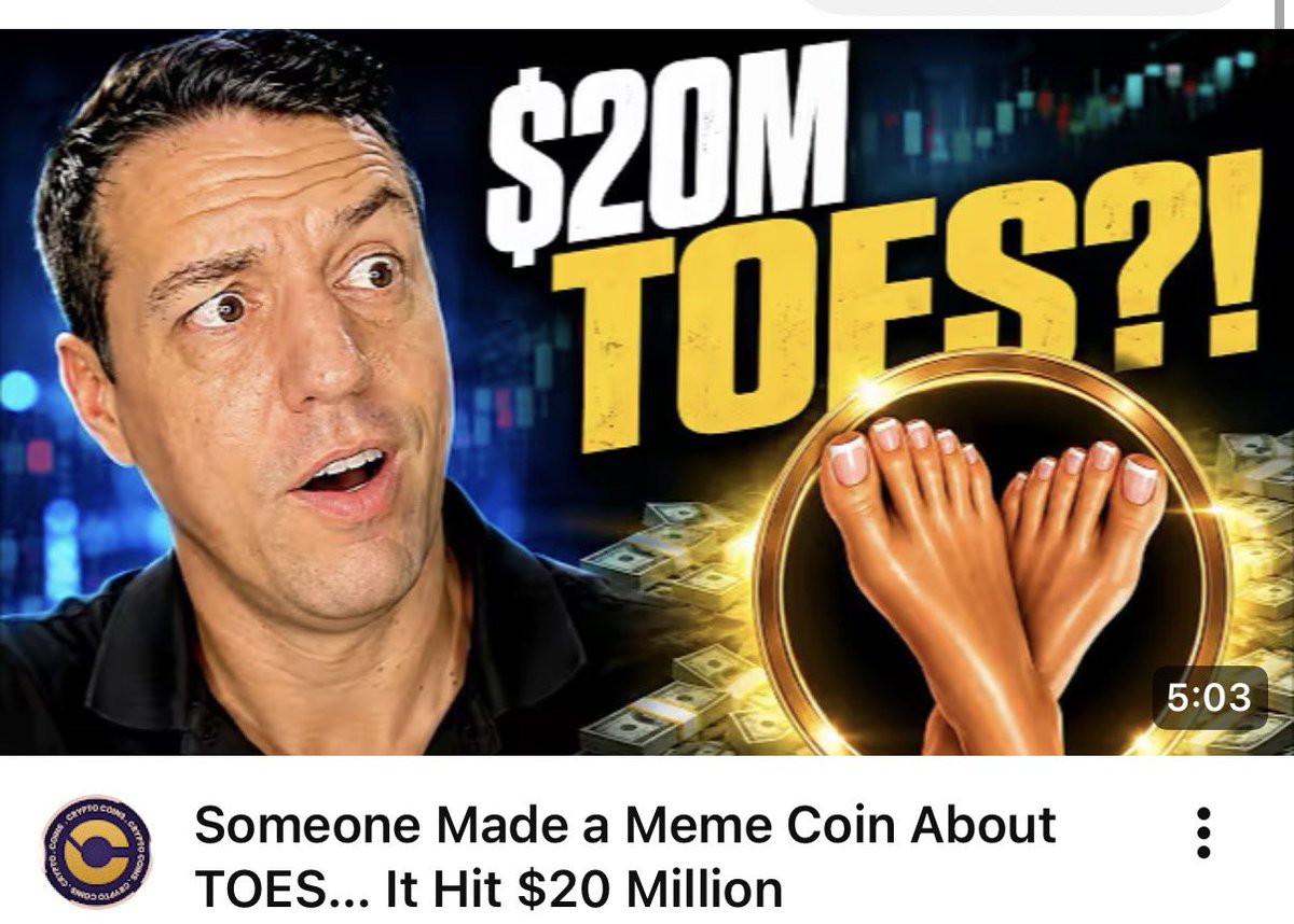 Social_Gains_M's tweet photo. Someone Made a Meme Coin About TOES… It Hit $20 Million https://t.co/TjukLM1p8H #crypto #toes @ToesCoinSOL https://t.co/KTNUJU9VhD