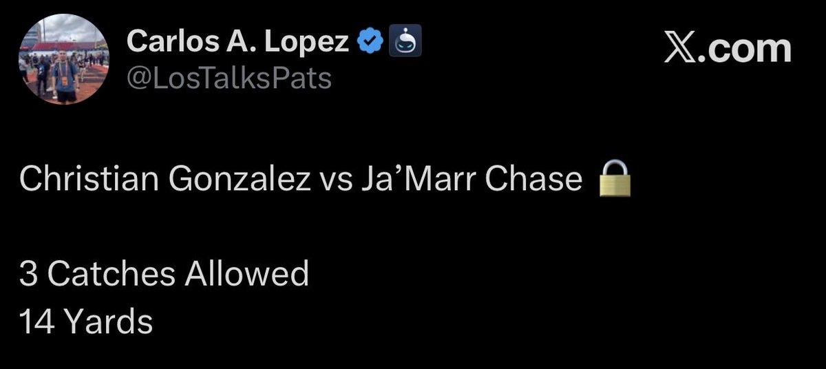 Chase6D's tweet photo. I’ll never forget what rookie Christian Gonzalez did to Ja’Marr Chase https://t.co/hGmpeCnxkG
