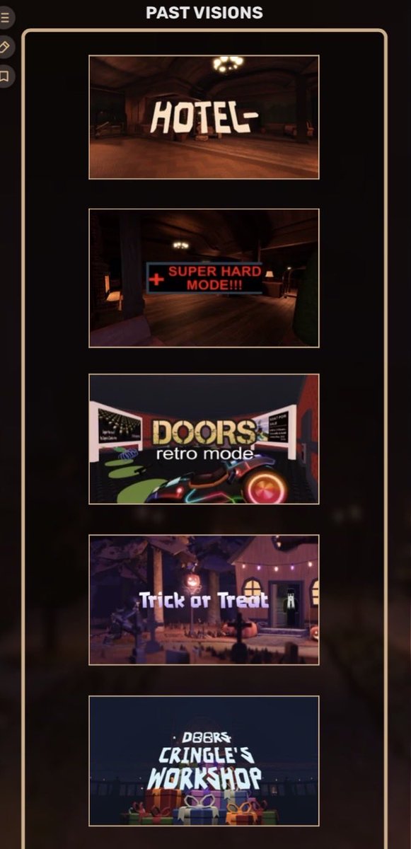 Jaxxon09011's tweet photo. @DoorsRoblox have the devs ever considered returning some limited achievements under the events tab? I ask this because of Rush Mode’s being obtainable. Past Visions in specific: Silent Night, Far From Home etc.

Could be with the Visions achievement https://t.co/dwLdUQ8FxG