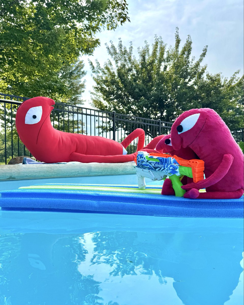 basicallyedd's tweet photo. allan really thought they’d let him relax beside the pool https://t.co/hcPE7oDIod