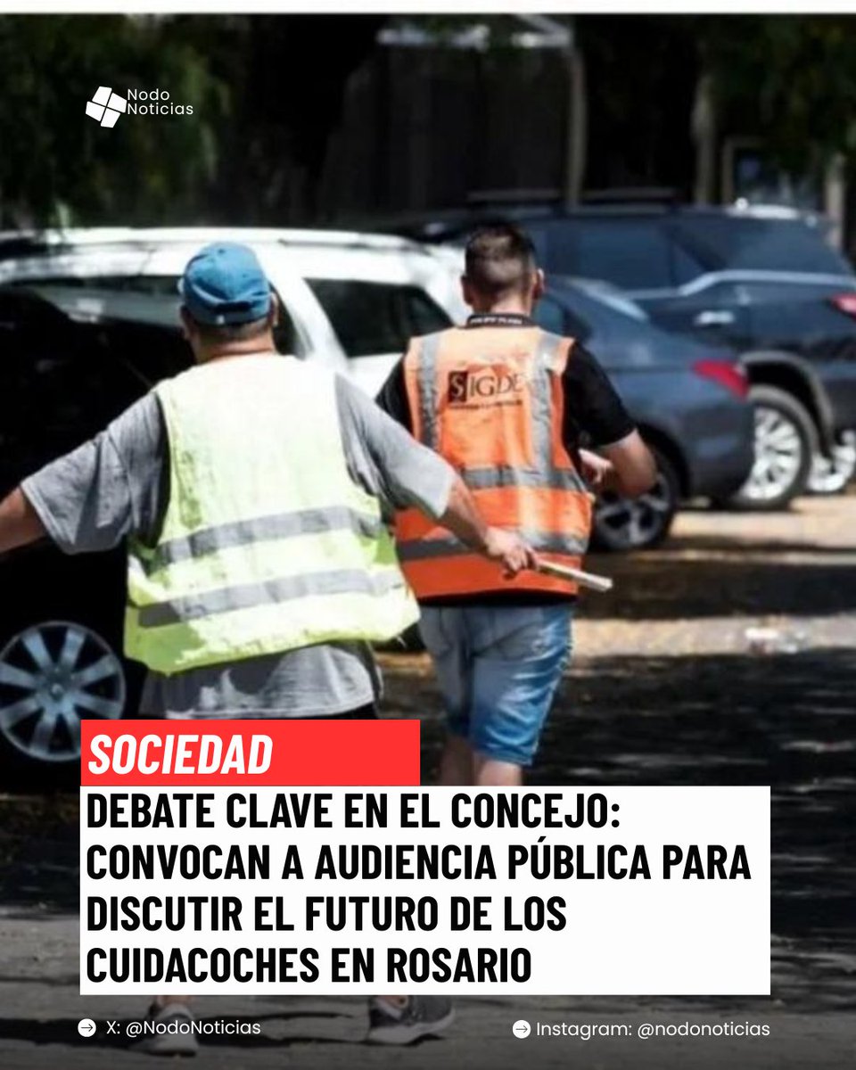 Nodo_Noticias's tweet photo. 🚨 DEBATE CLAVE EN EL CONCEJO: CONVOCAN A AUDIENCIA PÚBLICA PARA DISCUTIR EL FUTURO DE LOS CUIDACOCHES EN ROSARIO 🏛️🚗📋

El Concejo de Rosario abrió la inscripción para una audiencia pública orientada a debatir las diferentes propuestas y proyectos. https://t.co/2S5nA9JkMM