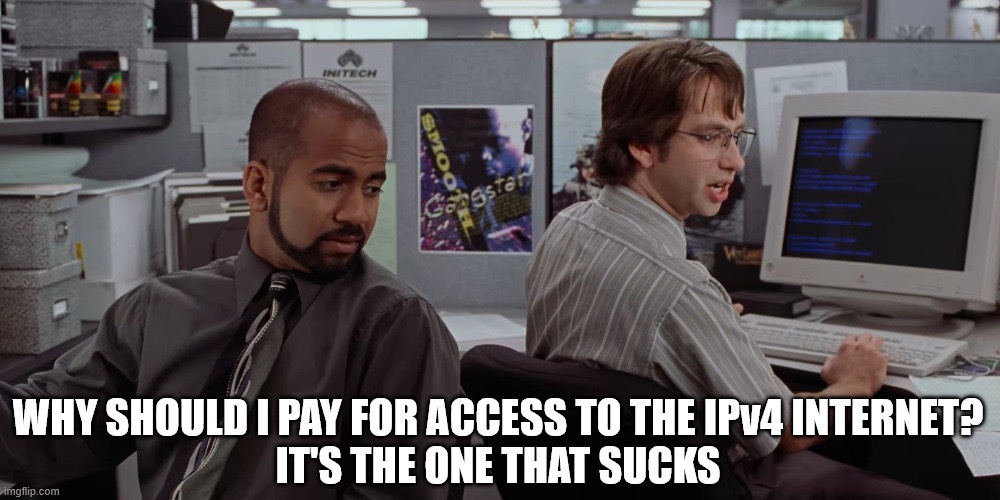 noIPv6's tweet photo. fan submission 🤣 https://t.co/2knN3DLe5n