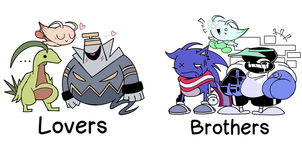49Jewell's tweet photo. They’re still a Team despite their differences lmao @scribzag24 

[ #THEDIGITALTRIOS ] #Pokemon #pkmn #pmd #pokemonmysterydungeon #pokemonfanart #undertale #udtr #sonic #SonicTheHedgehog #AU #Art https://t.co/OzgSpszKSo