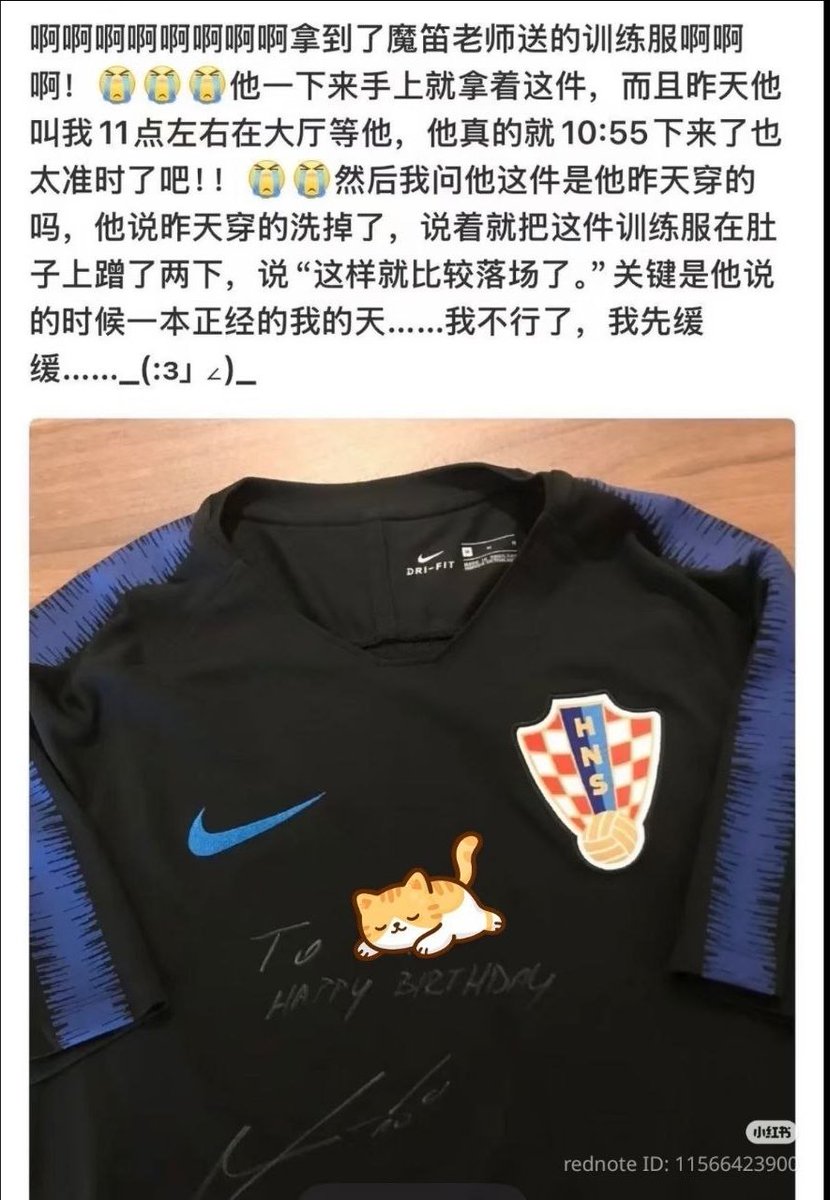10000000friends's tweet photo. guys this is crazy...basically a chinese fan got a jersey from luka and asked if it was his training jersey from the day before. he said no, that one was washed, so he rubbed the one he was holding twice on his belly and said very seriously "now it's a bit more match-worn"...😭 https://t.co/3x2UU6YlYq