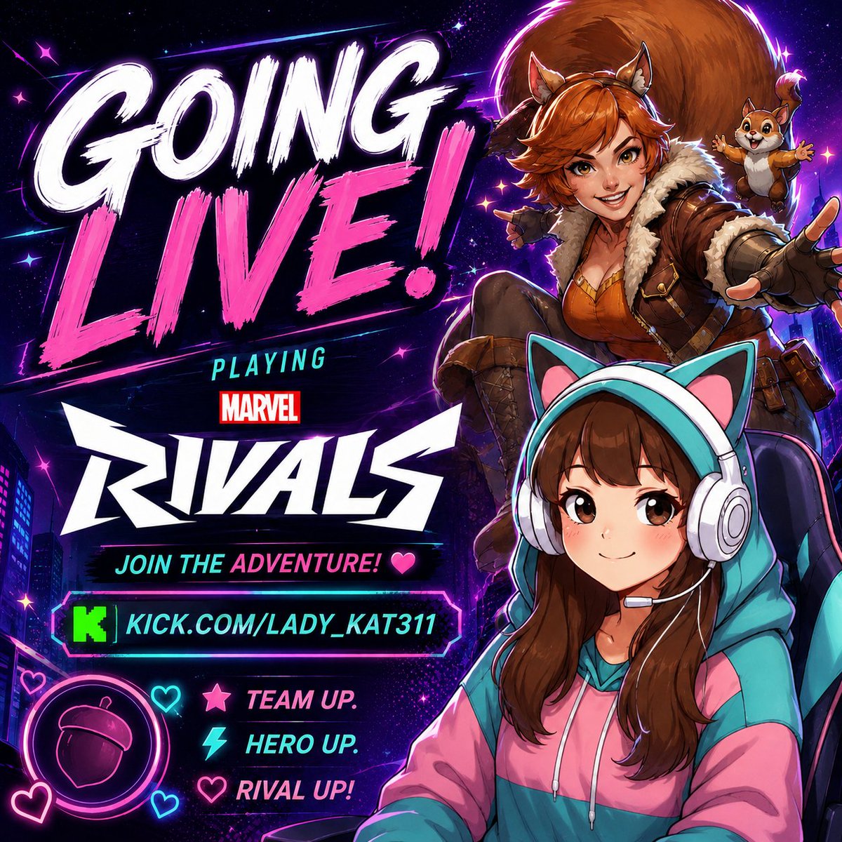 Lady_Kat311's tweet photo. Let's go nuts!!! Come kick it with me for some fun!!! https://t.co/evrXTax8bY @Retreats_Home @CroweGamingg @CroweFam_ @DrinkFreshenUp https://t.co/lXkkWTza3F