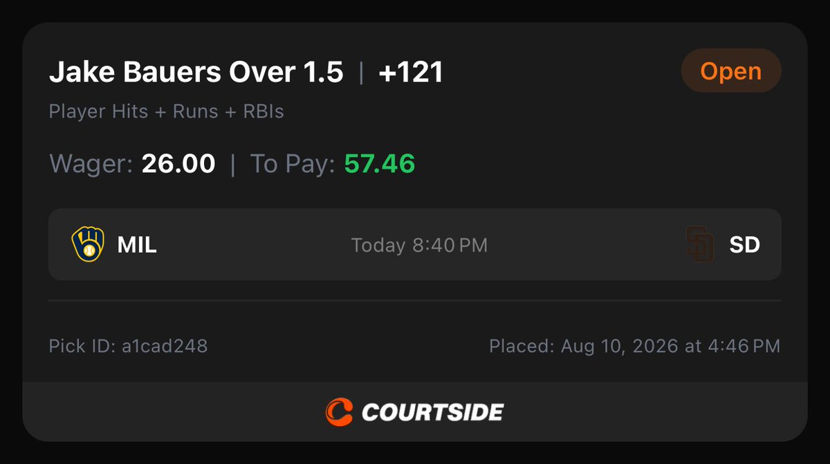 CalculatedGreen's tweet photo. If it ain't broke don't fix it! 

POTD
Jake Bauers 1.5 HRR OVER 

#Gambling𝕏 #GamblingCommunity #GamblingTwitter #MLB https://t.co/rDXHHuBN80