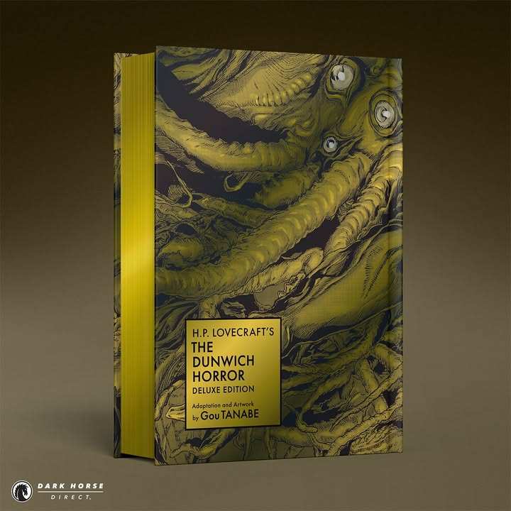 DarkHorseComics's tweet photo. Reminder: Gou Tanabe's next H.P. Lovecraft adaptations, The Dunwich Horror Deluxe Edition & The Haunter of The Dark, are coming soon! Pre-order your copies below 👇

The Dunwich Horror Deluxe Edition: https://t.co/sm6C6AX7t6

The Haunter of the Dark: https://t.co/90OOvJy9n2

By @gou_tanabe #DHManga