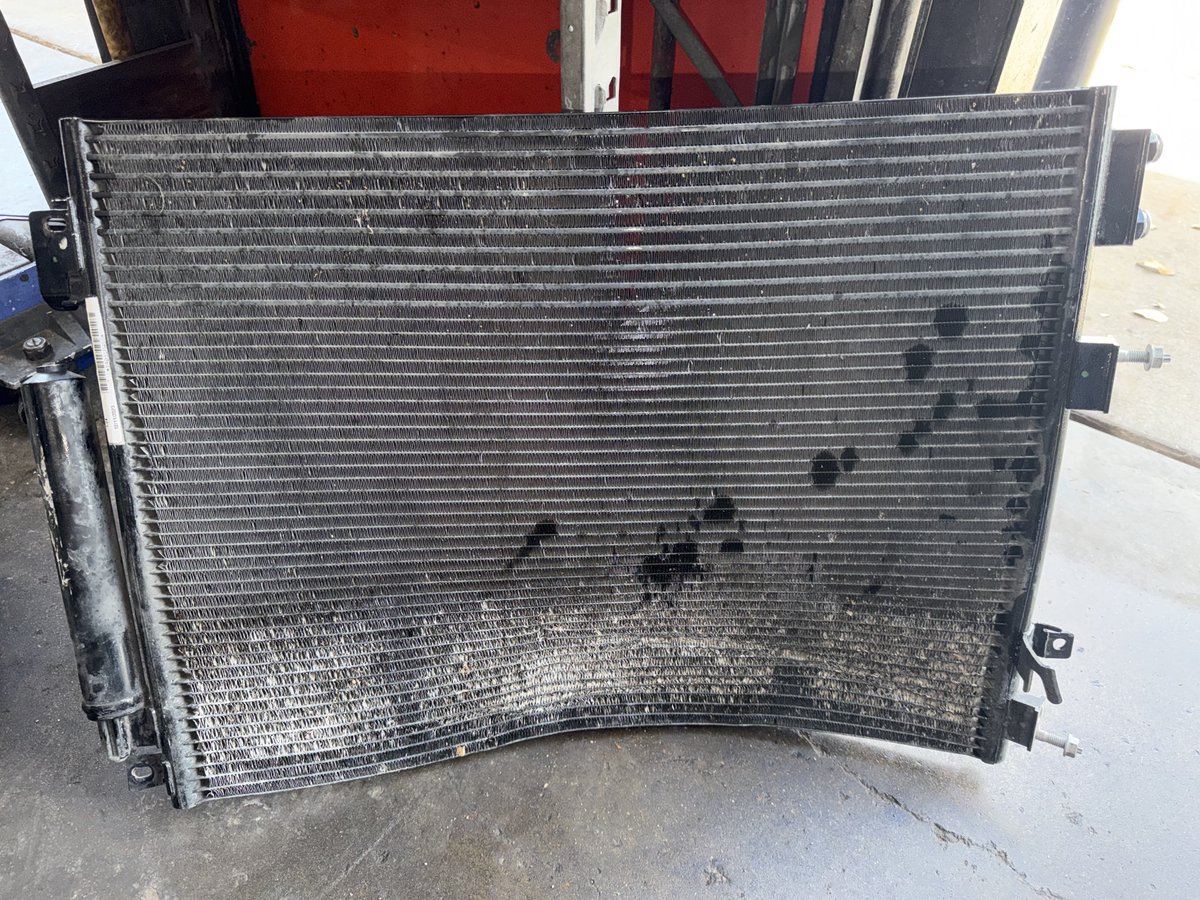 CardocAutoBCS's tweet photo. Raccoon vs. Car.. the raccoon didn't win, but neither did the front end!😅
After losing the bumper &amp; damaging the A/C &amp; Cooling system, we had to replace the condenser, radiator, &amp; AC lines. 
📞979-693-8575
🗓️https://t.co/GayOcKbwO2
#ASECertified #CollisionDamage #HonestAnswers https://t.co/x5c2FQ5v5v