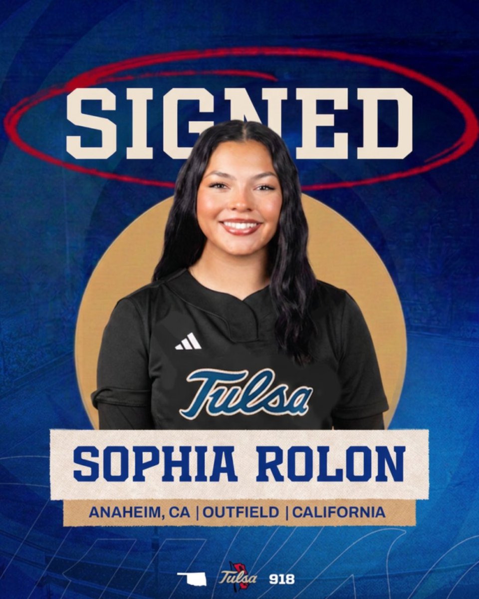 TulsaSoftball's tweet photo. The summer of signings continues with an outfielder from California!

Welcome to the 9️⃣1️⃣8️⃣, Sophia 🥎

#ReignCane https://t.co/EPoSI7DldR