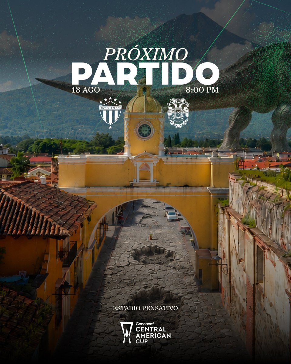 CDMarathon's tweet photo. Antigua Guatemala nos espera 🦖

Este jueves el Monstruo Verde vuelve a escena internacional para disputar la Copa Centroamericana.

¡Vamos por los 3 puntos Verdolagas! 🙌🏼💚

#MonstruoVerde https://t.co/WCs9DC0Vsh