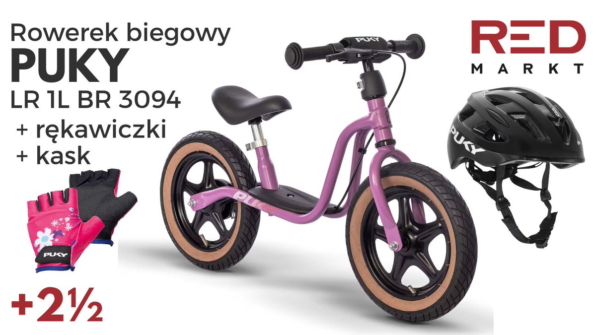 Redmarkt_pl's tweet photo. 💜🚲 PUKY LR 1L BR fioletowy 3094 + czarny kask 🪖 + różowe rękawiczki w kwiatki 🌸🧤Pompowane koła zapewniają komfort jazdy, a lekka konstrukcja ułatwia naukę równowagi! Idealny prezent od 2,5 roku 🎁✨#PUKY #Redmarkt #RowerekBiegowy #DlaDziewczynki �💜🌸 https://t.co/AkrkuNk6q0