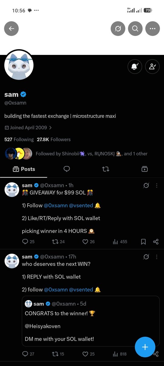ssmithsznn's tweet photo. @0xsamn @vsented Hopefully 🤞 i win this time 😔 

9k7Sv5rUTMvMWCaUoz65TZNbGtanjr7nYjN1EjguXXzn https://t.co/uNdY4G38od