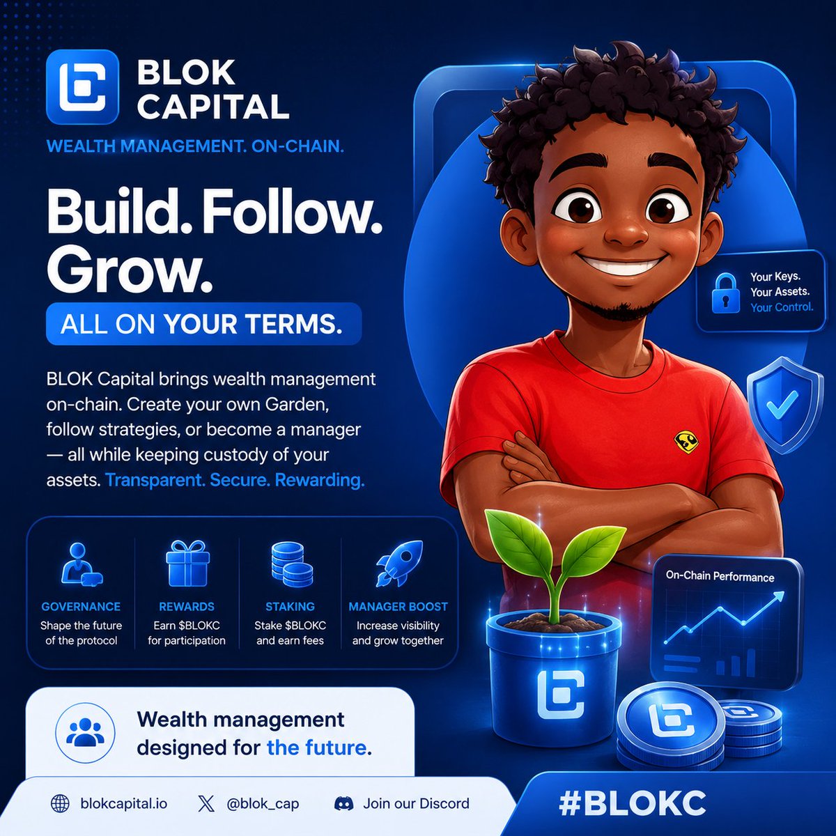 BlaqExecutive's tweet photo. The interesting thing about @blok_cap is that it’s not trying to make crypto investing more complicated.

It’s bringing wealth management on-chain.

Instead of simply handing your assets and private keys to a traditional manager, BLOK Capital lets you build your own “Garden,” follow on-chain strategies, or create strategies for others to follow, while keeping custody of your assets.

That creates a more transparent model where strategies, performance, participation and rewards can happen on-chain.

And with the $BLOKC Reward System, users have another reason to participate and contribute to the ecosystem.

In simple terms: BLOK Capital is connecting self-custody, on-chain strategies and community-driven wealth management into one ecosystem.

#BLOKC