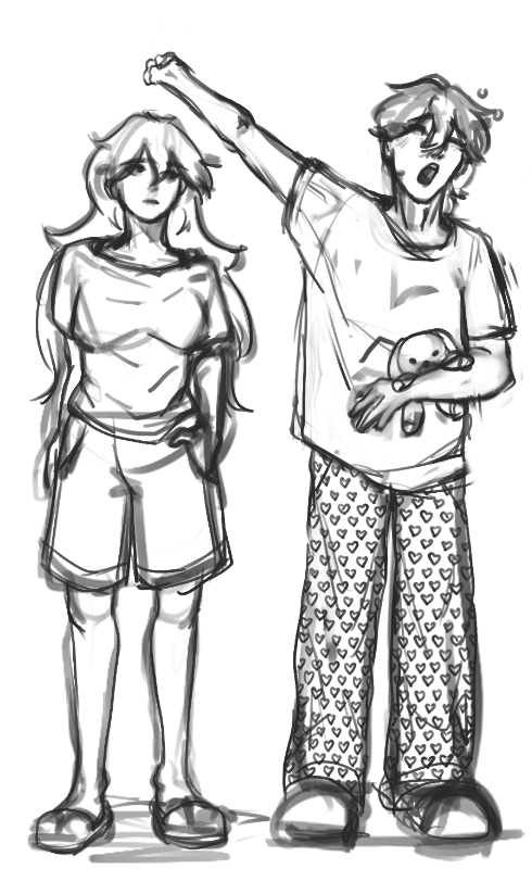 ucuncu_kek's tweet photo. some sketches with my beautiful, gorgeous queen Stelle and.. his silly brother #Hsr #HonkaiStarRail #Stelle #Caelus https://t.co/O4ZpErkuLi