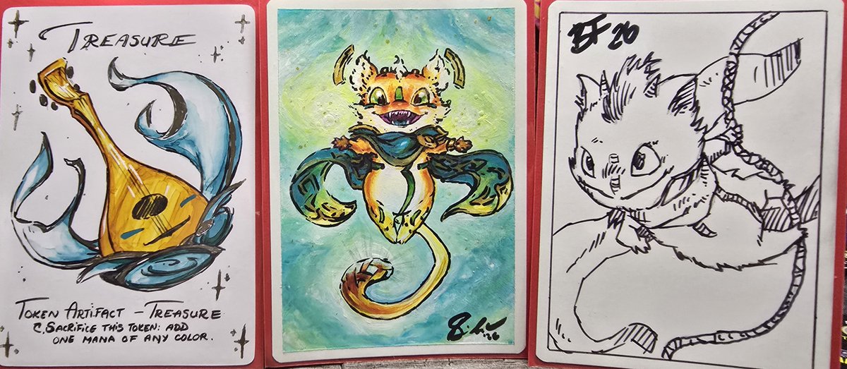 LootPosting's tweet photo. MORE LOOT PROOFS!! One with the Multiverse by Liiga Smilshkalne (@/liiga_s_art), Wastewood Verges by Bartek Fedyczak.  And Liiga included a treasure token of "Lute" designed after Loot. 
#ArtistProof #MTG #AP #アーティストプルーフ https://t.co/KoIx7UlkiK
