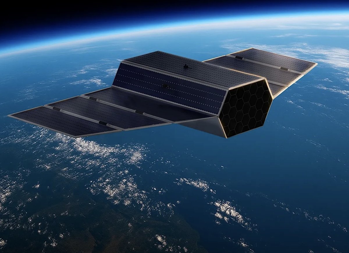 spaceiucom's tweet photo. What if satellites could breathe the air around them? 🌎🛰️

@KreiosSpace is developing the world’s first air-breathing satellite thruster, designed to use atmospheric air as propellant in very low Earth orbit. A test mission could launch as early as 2027. 🚀

#spaceexploration https://t.co/ZnSz921xh9