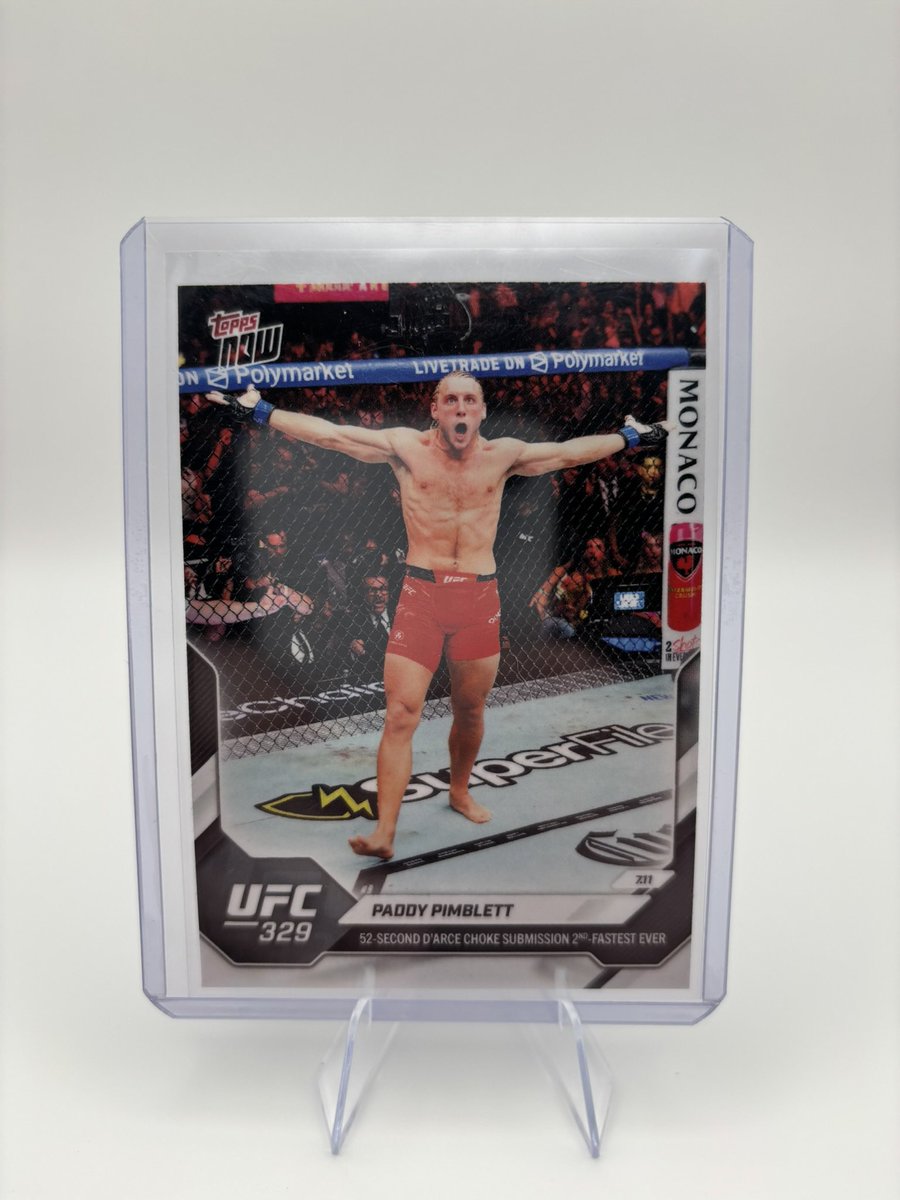 Dav8822's tweet photo. JUST PULLED!

2026 Topps Now UFC 329 Paddy Pimblett IMAGE VARIATION SSP Lightweight #26SSP 

https://t.co/7QUXEXzhnJ https://t.co/472jVEoFOb