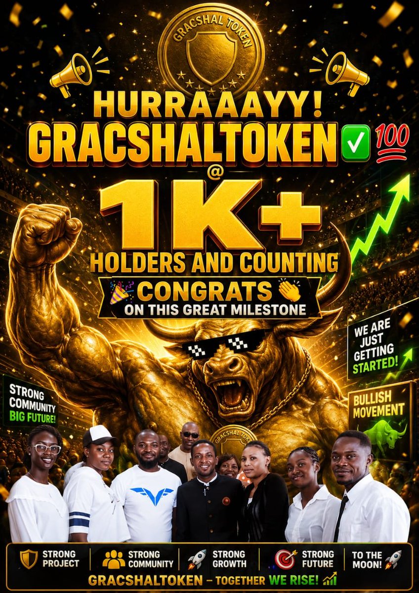 Gracshaltoken's tweet photo. Big milestone 🎉🎉🎉

$GRACSHAL https://t.co/72ICEdta0M