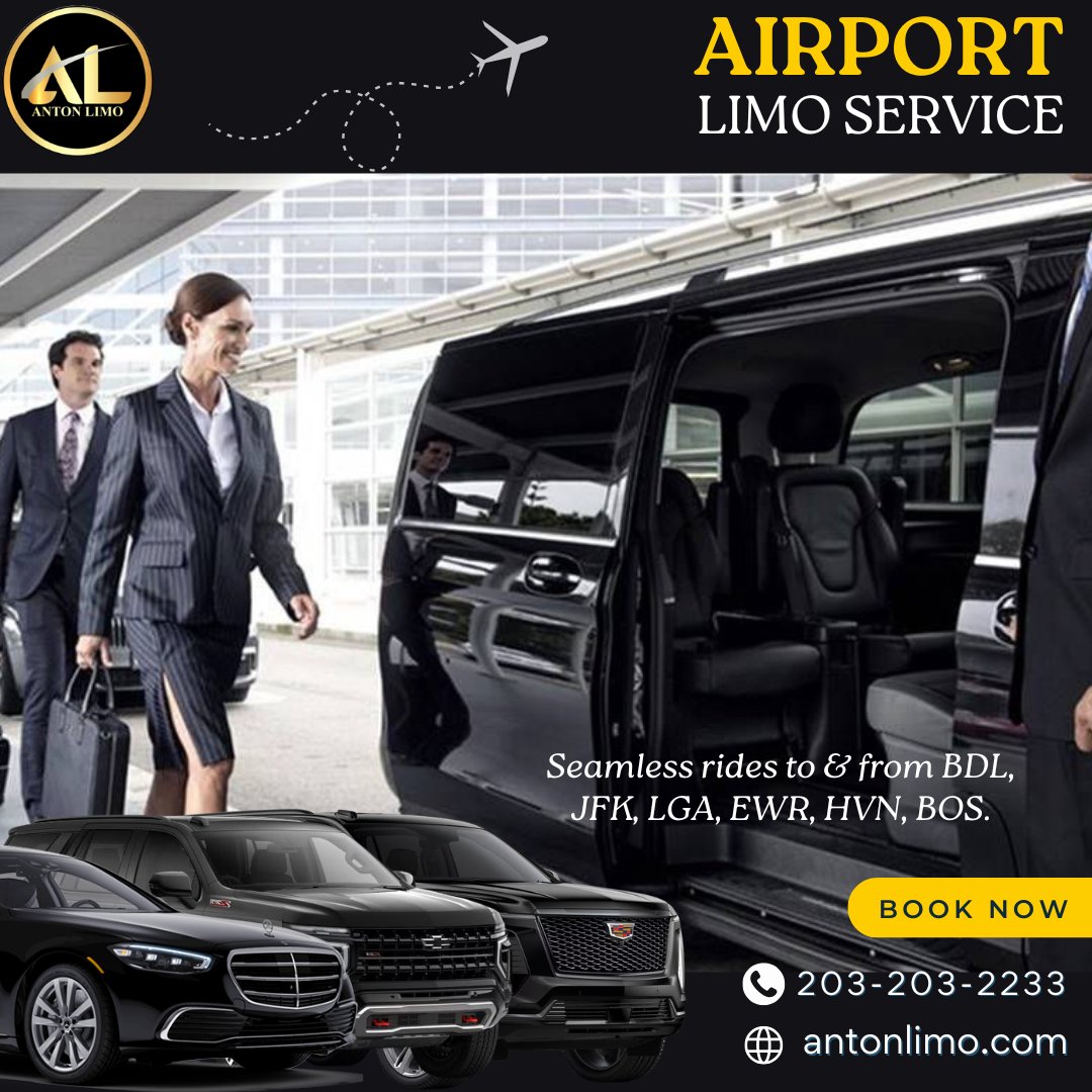 Antonlimos's tweet photo. ✈️ Travel stress-free with Anton Limo’s Airport Limousine Service. Enjoy comfortable rides and professional chauffeur service to major airports from Connecticut. 🚘

📞 203-203-2233 | 🌐 https://t.co/vXc3cYerDy
#AirportLimoCT #AntonLimo #CTLimoService #TravelInStyleCT https://t.co/Zajxy7u8uW