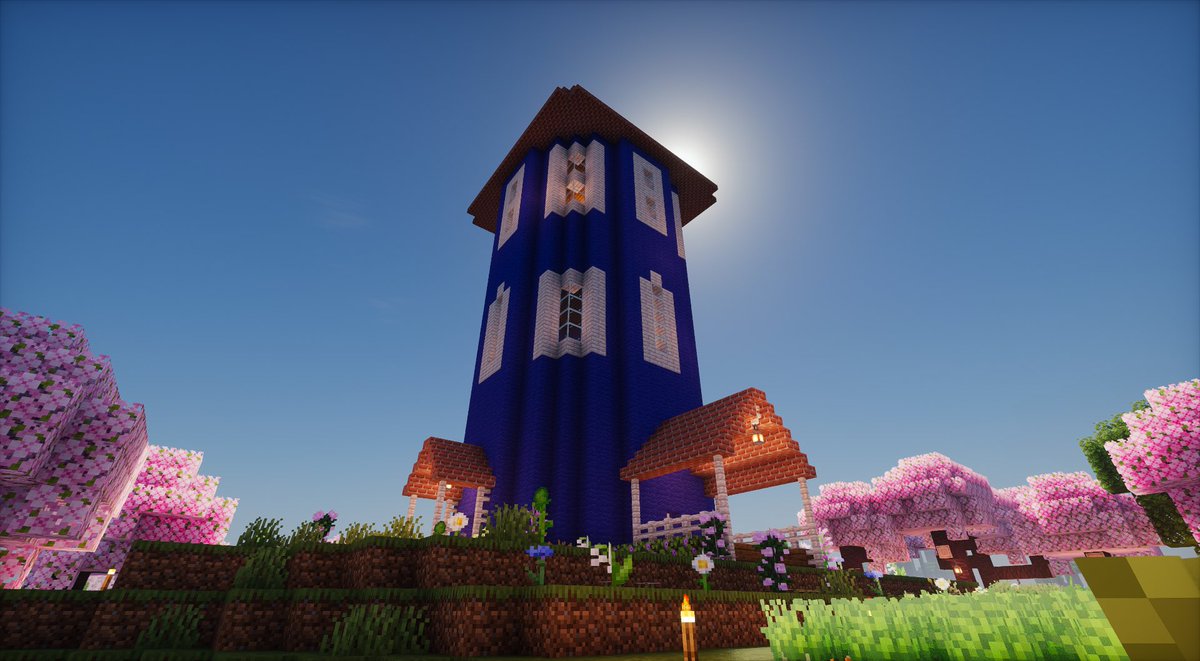 chowdermeows's tweet photo. moomin house in minecraft to celebrate #moominsday https://t.co/k7Vt2xsoZl