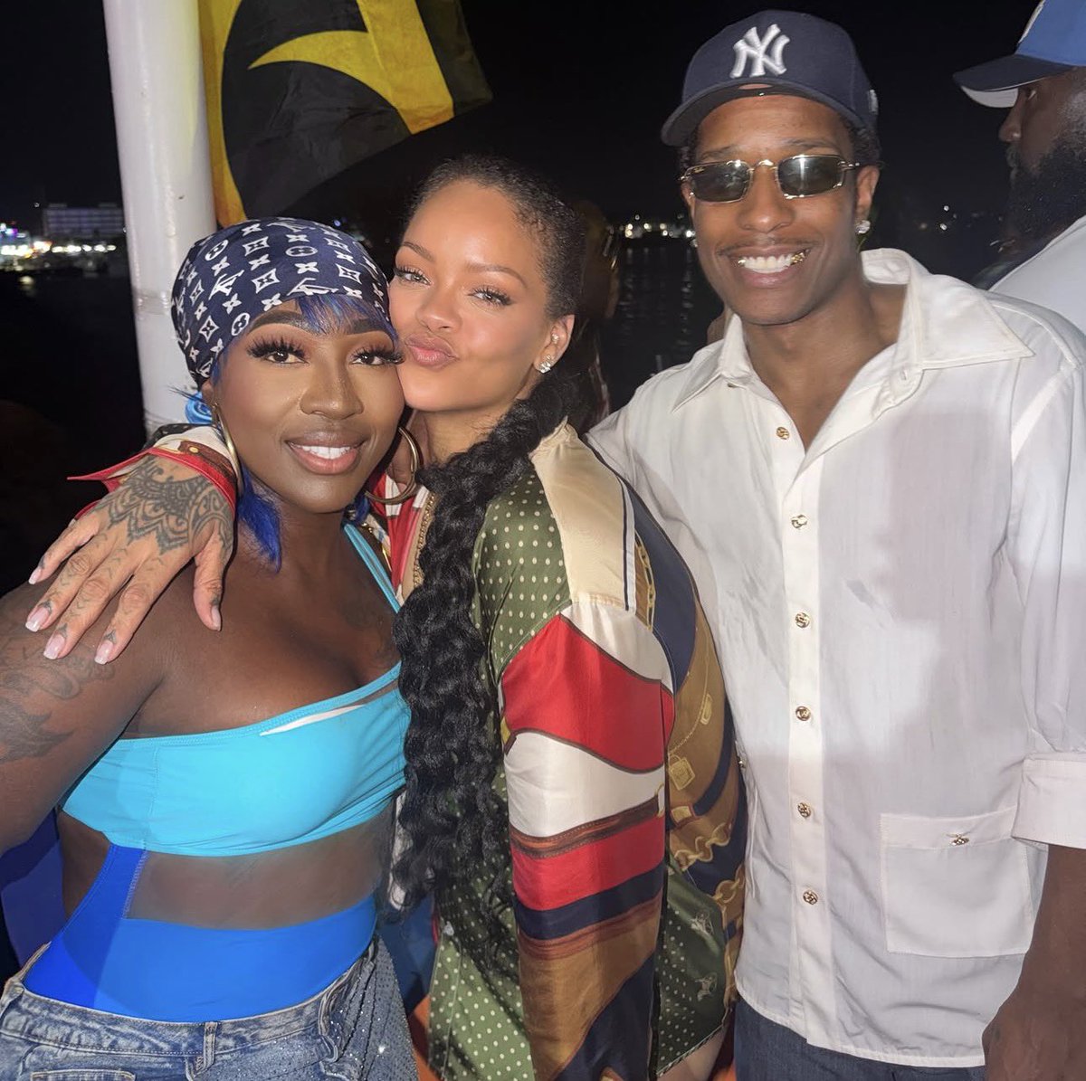 gabgonebad's tweet photo. Rihanna and Rocky with Spice in Barbados. https://t.co/1nvDTadchs