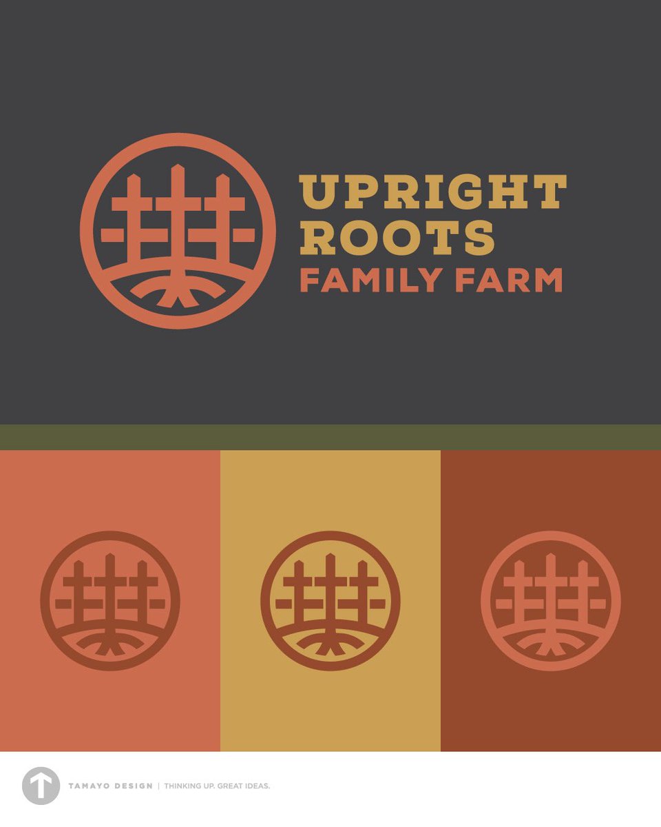 BarakTamayo's tweet photo. Here is the second unused logo concept for Upright Roots Farm.

In this design option I focused on the cross and the idea of roots growing from it. While I was designing this I also knew I could make the cross a part of a nice farm fence. https://t.co/oyQDGC0Qh7
