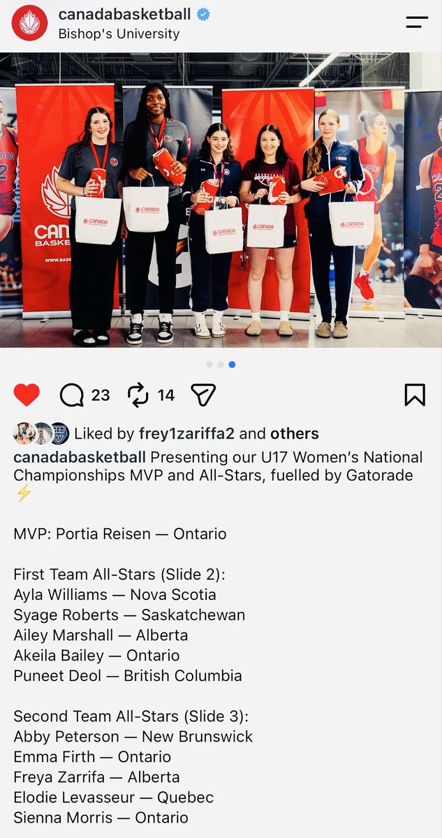 FZariffa2029's tweet photo. 2026 Canada Basketball Nationals https://t.co/WnuQPgjNIv