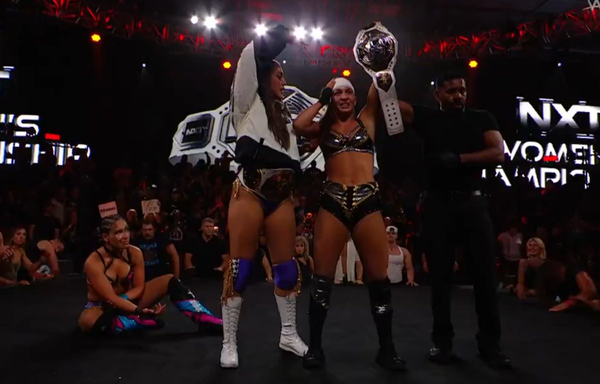 TheEWZine's tweet photo. TWO BELTS @WrenSinclairWWE and @kendalgreywwe = Domination by WRENQCC!
#WWENXT #WRENDAL https://t.co/Zw0BvG8nHz
