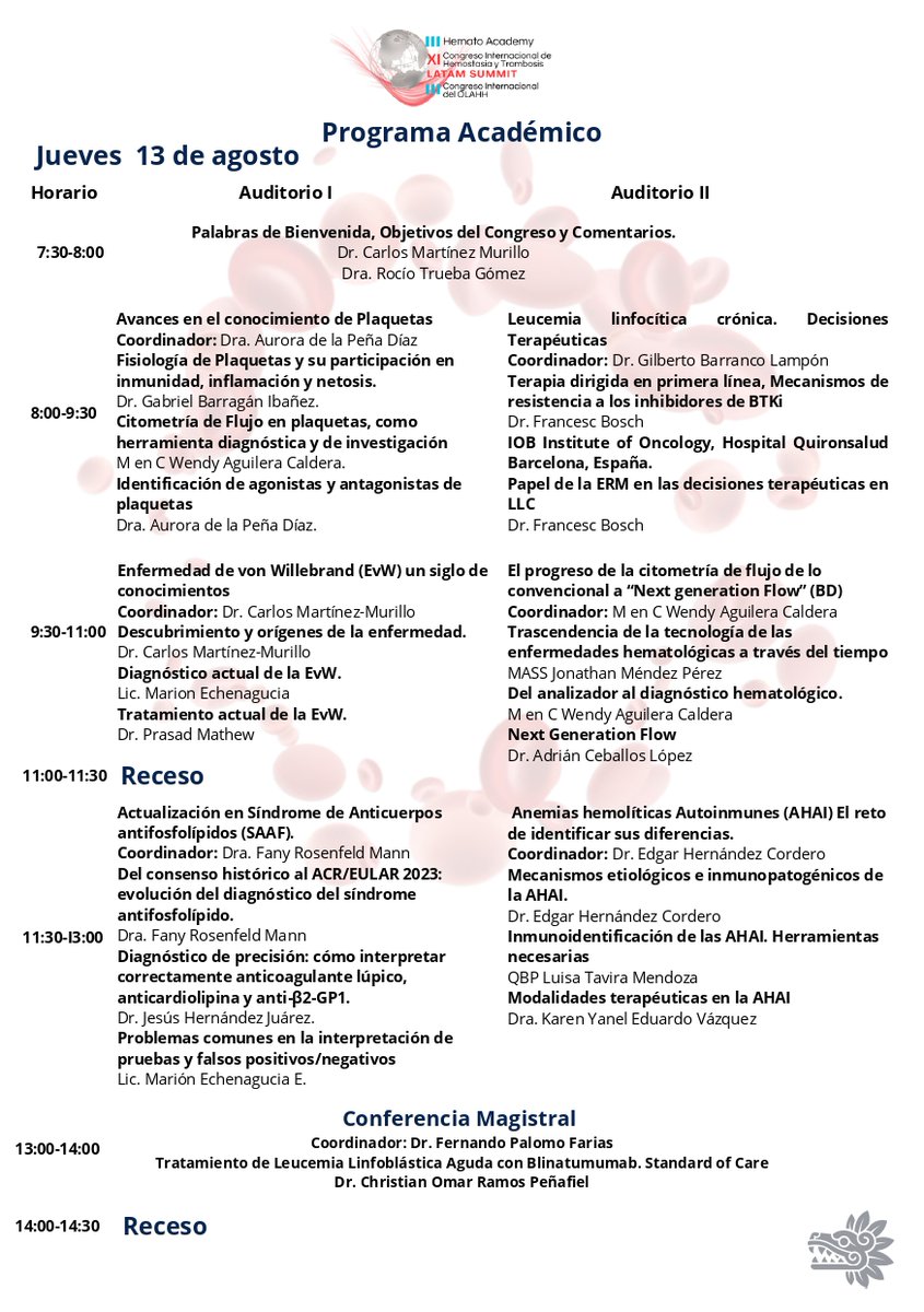 ContactoAmeh's tweet photo. 🩸 III Hemato Academy
XI Congreso Internacional de Hemostasia y Trombosis
III Congreso Internacional del OLAHH

📅 12 al 15 de agosto de 2026
📍 Mérida, Yucatán

🔗 Regístrate al congreso:
https://t.co/jijbNFACnh https://t.co/yP05YwK2Cf