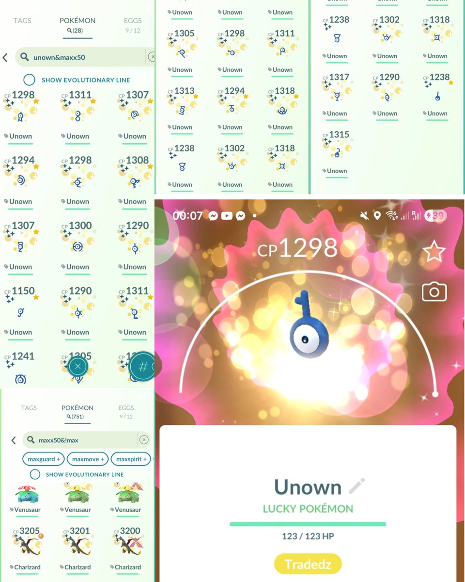 Xhuxhmaxhuxh1's tweet photo. Been having trouble really getting into the game besides chasing halos, but let's got for another #maxoutmonday then. My last shiny unown to max out and my 751st overall maxed out Pokémon!
#pokemongo
#ポケモンGO https://t.co/HQiyD69Fw0