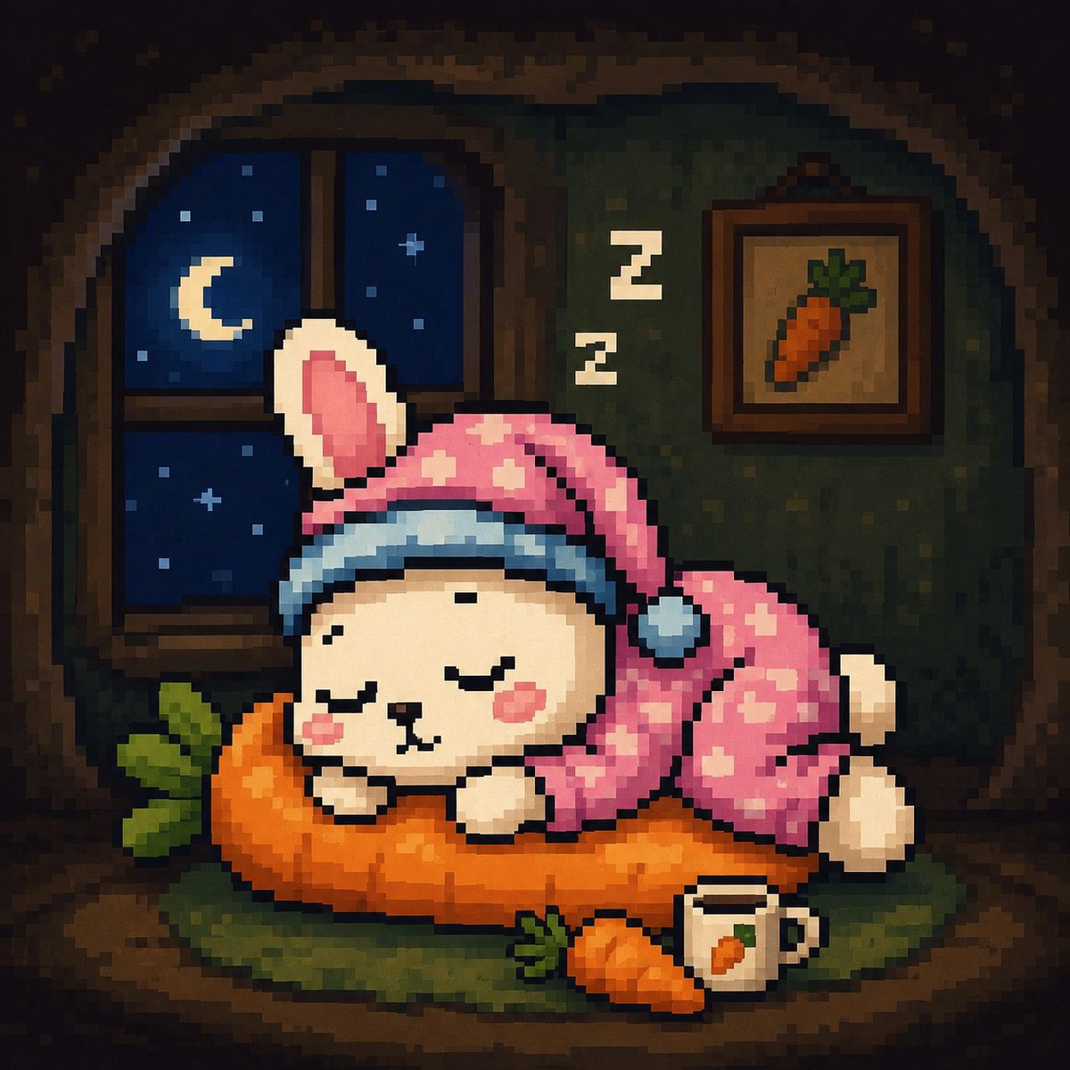 RabbithoodHQ's tweet photo. GN from the Hood. 🌙

The rabbits are sleeping.

The team is not. https://t.co/j0Aa8k12Lh