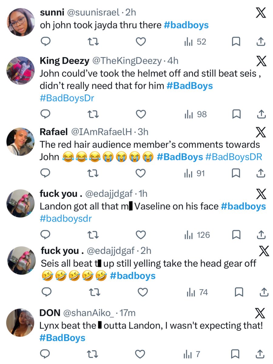 The_ZeusNetwork's tweet photo. Yesssir! ๐ฅ The #BadBoysDominicanRepublicReunion landed at #10 with #Jayda, #SeisBlu, & #Landon @starcosmetics2 on the TRENDING charts!๐๐พ Swipe to see the FAN reactions & share your THOUGHTS on PT.2! ๐๐๐พ
Subscribe & watch #BadBoysDominicanRepublic Reunion on @The_ZeusNetwork!โก๏ธ https://t.co/5iYtEw5peQ