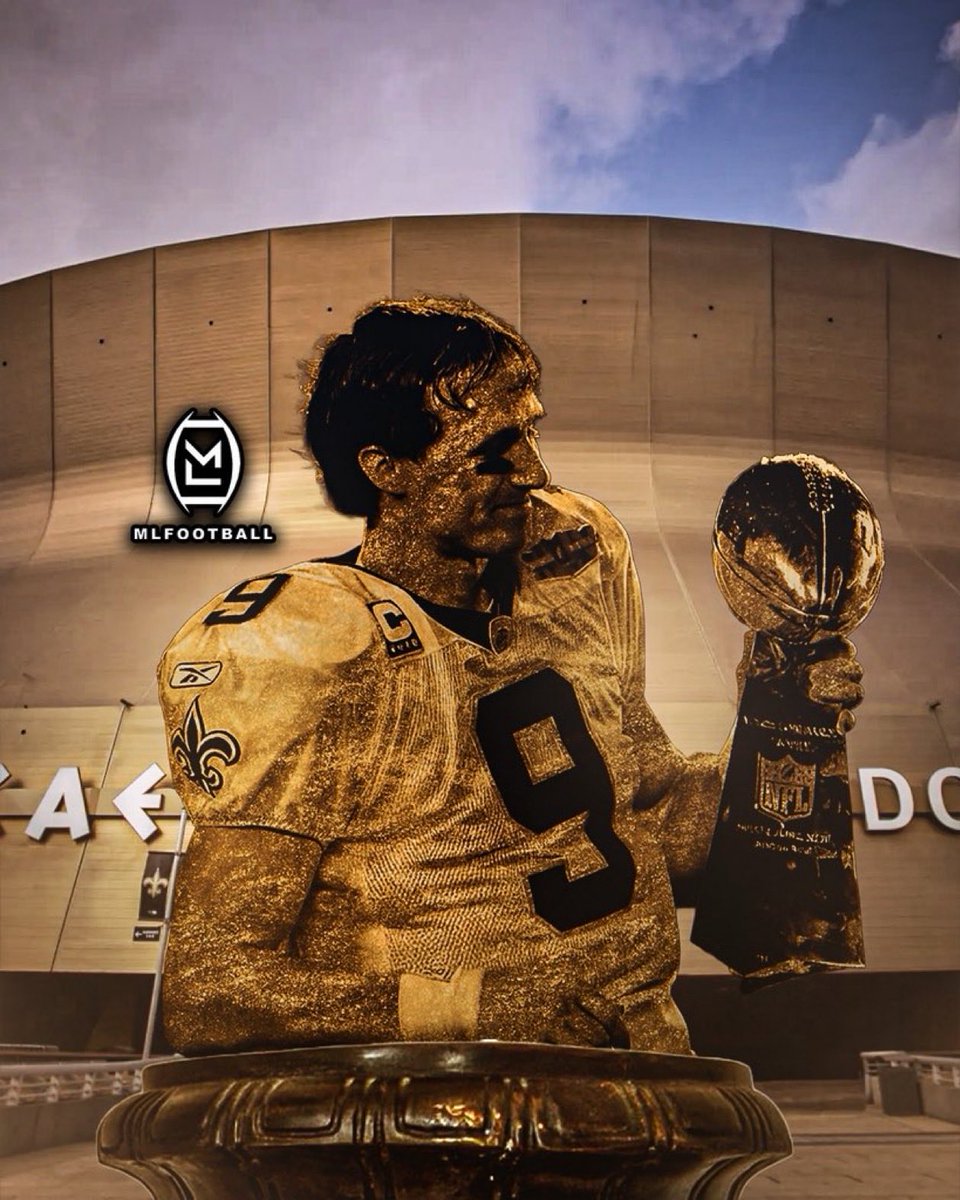 MLFootball's tweet photo. SHOULD THE NEW ORLEANS #SAINTS  RETIRE DREW BREES #9 JERSEY AND BUILD HIM A STATUE OUTSIDE THE SUPERDOME…?

👀👀

Brees is considered the greatest athlete in New Orleans sports history: https://t.co/IW0eGtkXH7