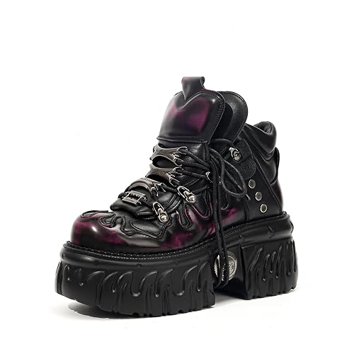 lisastepsonyou's tweet photo. I just received Songella Chaussures Gothiques Punk Métalliques à Plateforme, Bottines Rock à Lacets pour Femme Design Flamme Détails Cloutés - 40 EU - Noir Rose from shinjimaru via Throne. https://t.co/UtIkZHkdOe #Wishlist #Throne https://t.co/7q3nmSyYKW