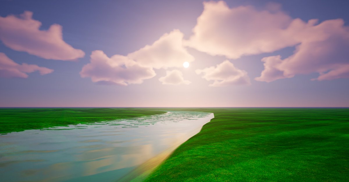 coldwaima's tweet photo. Upcoming season's sonic styled grass/landscape material! ⚡️ #UEFN #Fortnite https://t.co/UFh8yMG191