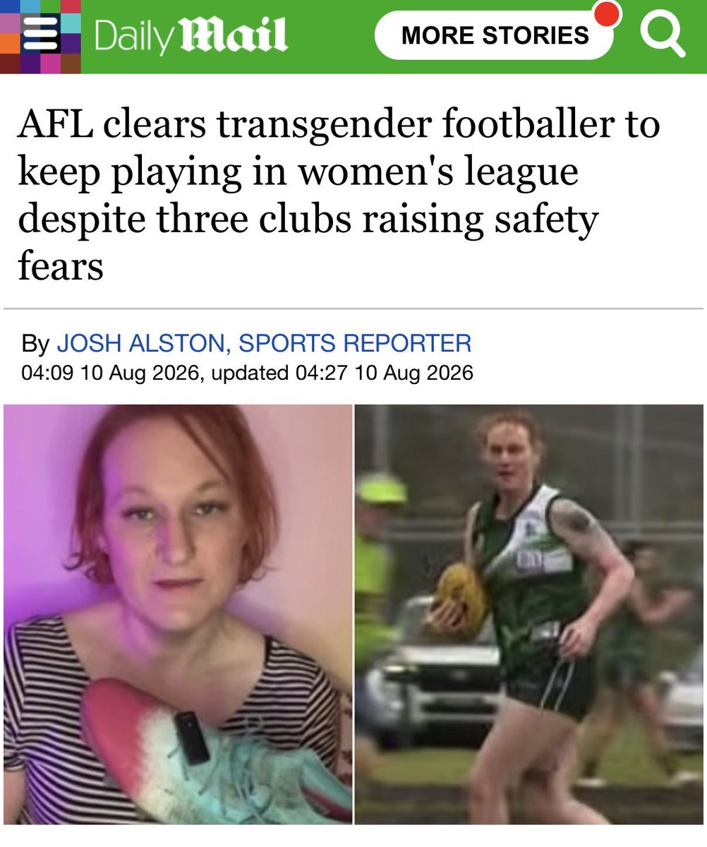 salltweets's tweet photo. All this stupidity to make women’s sport “inclusive” of men when the solution is to make men’s sport inclusive of the men wearing lipstick. https://t.co/fSUXmQT2XN